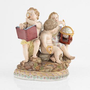 Figurinsgrupp, porslin, Meissen, Tyskland, 1800-tal.