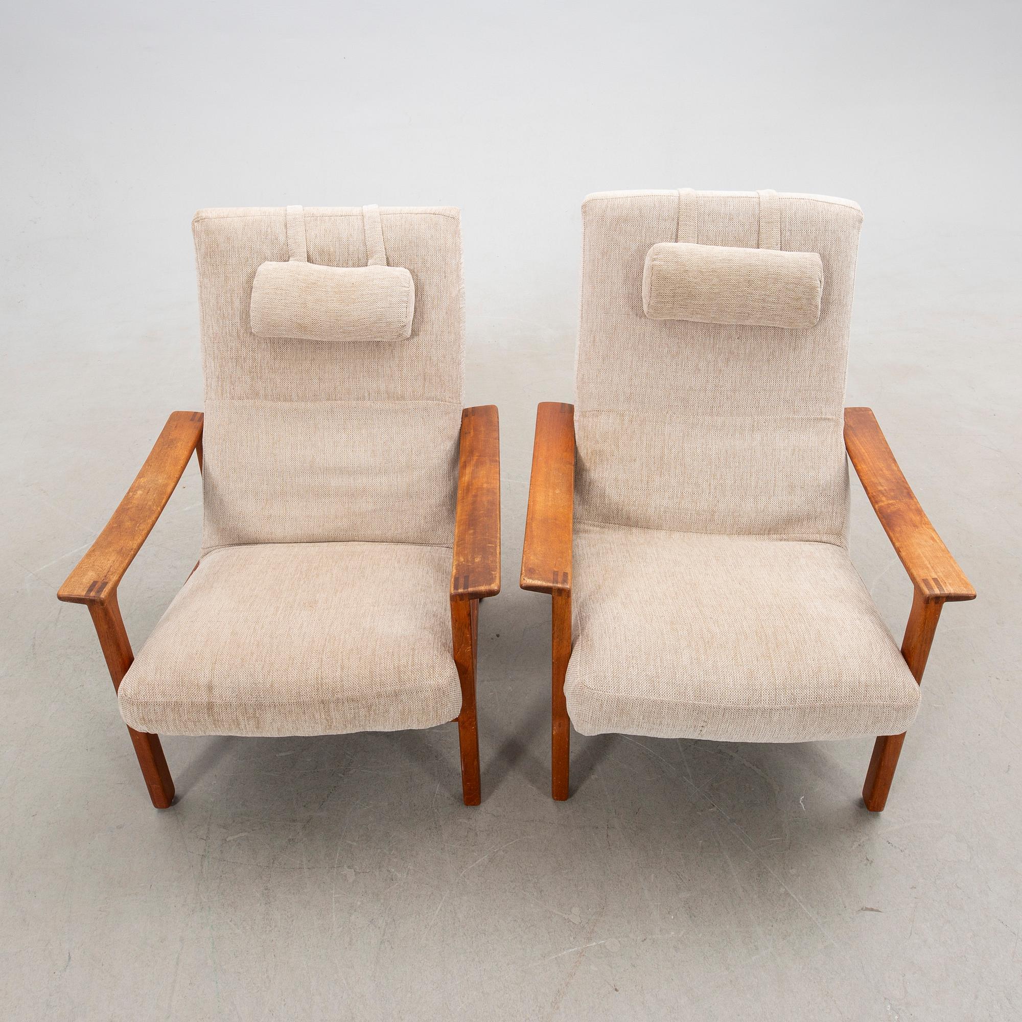 Armchairs, a pair, Brothers Andersson, second half of the 20th century.