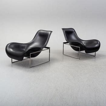 A pair of 'Mart' easy chairs by Antonio Citterio, B&B Italia.