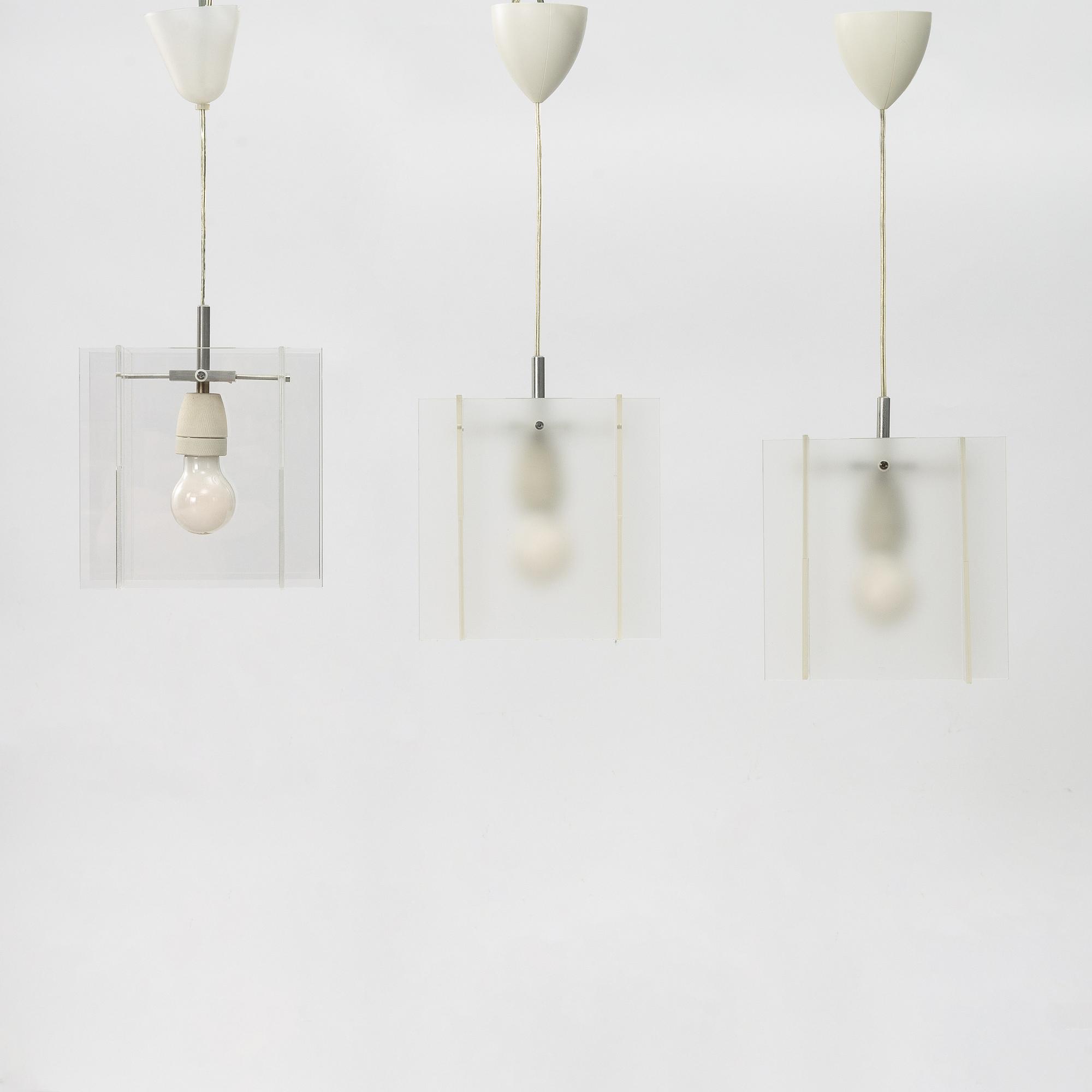 Arne Jacobsen, taklampor, 3 st, Danmark, samtida.