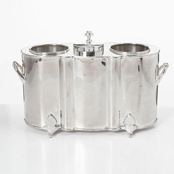 Wine cooler, silver plate, period.