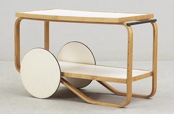 An Alvar Aalto birch serving trolley, 'Nr 98', Finland 1940's.