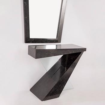 A mirror with a table, Italy, 1980's/90's.