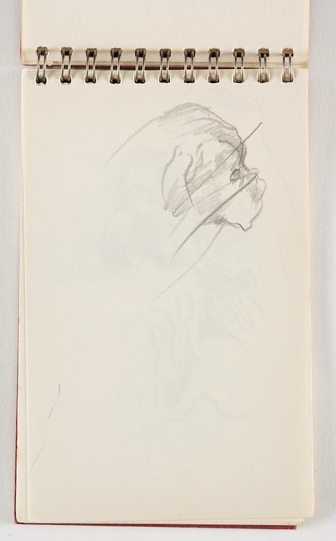 Lotte Laserstein, 10 små skissblock med teckningar.