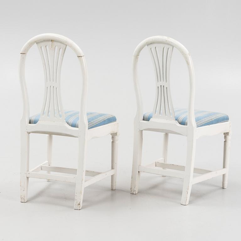 A set of six similar Gustavian chairs, early 19th Century.