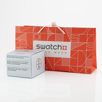 Omega/Swatch, MoonSwatch, Mission to Earthphase, chronograph, wristwatch, 42 mm.