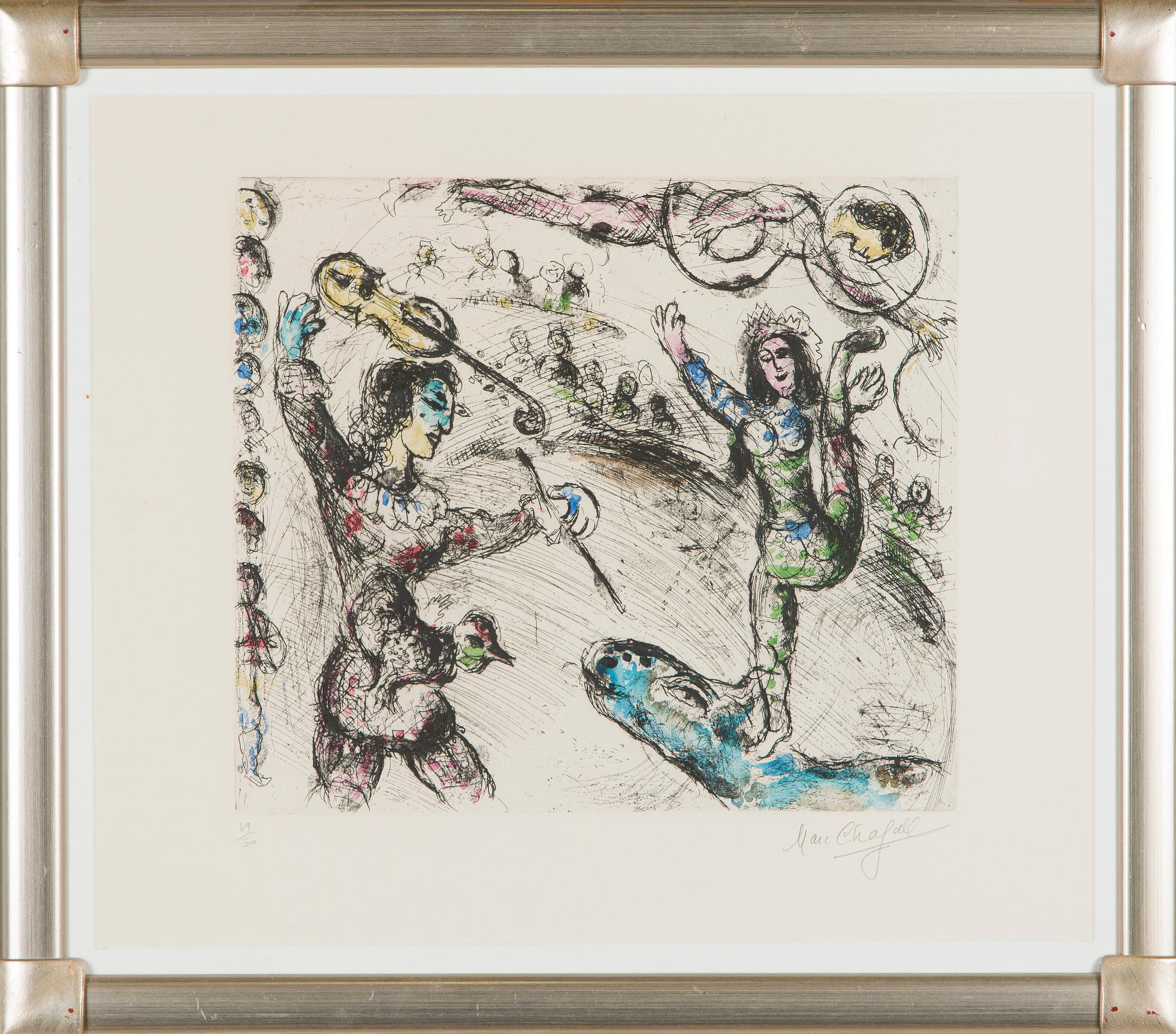 Marc Chagall, 'Acrobate et Violiniste'.