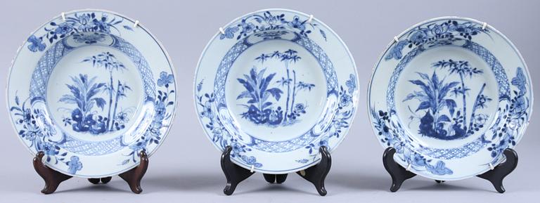 TALLRIKAR, 6 st, porslin, Kina, 1700/1800-tal.