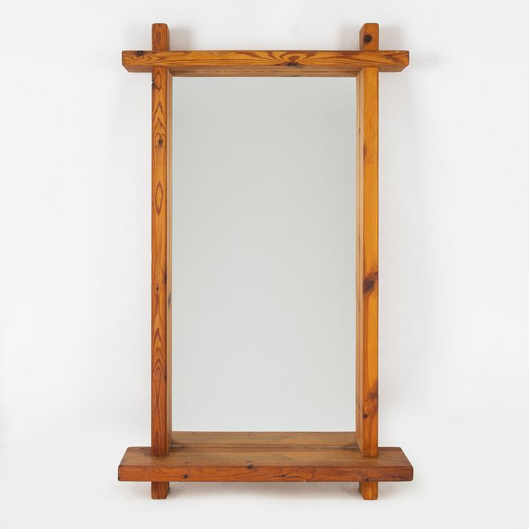 A pine mirror, 1970's.