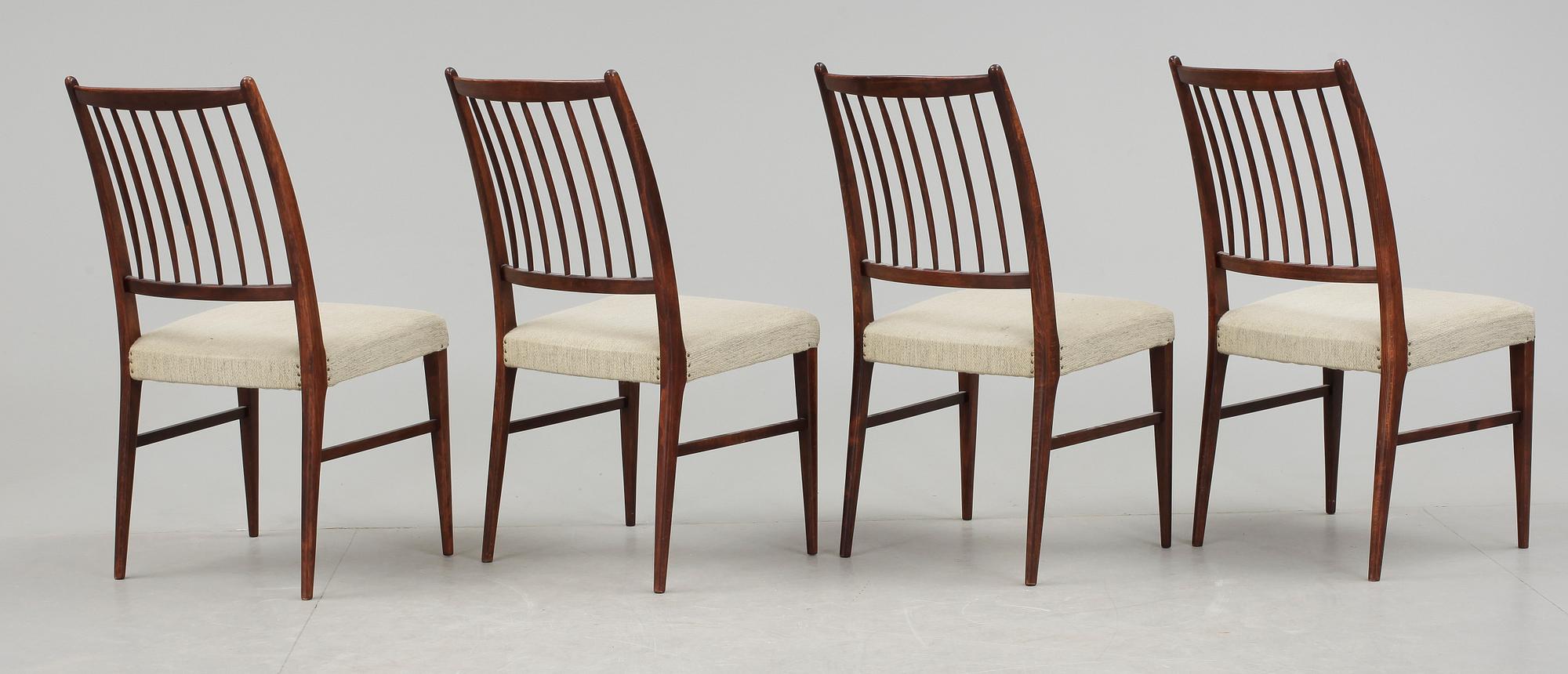 MATBORD samt STOLAR, 4 st, Svante Skogh, 1960/70-tal.