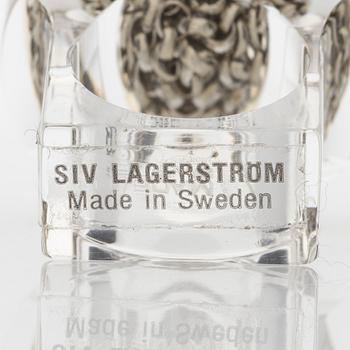 Siv Lagerström, three acrylic rings, 1970s.