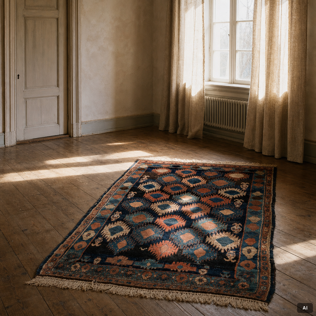 Matta, orientalisk, antik, ca 195 x 130 cm.