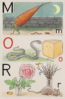 50. Elsa Beskow, "M-morot, O-orm och R-ros".