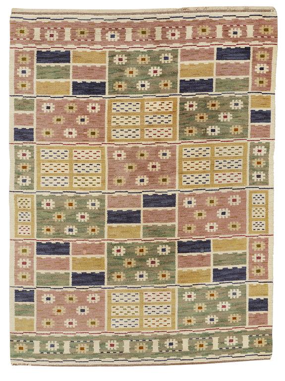 Märta Måås-Fjetterström, Matto, "Ängarna", knotted pile, ca 244-245,5 x 178,5-181,5 cm, signed AB MMF.