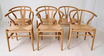 STOLAR, 6 st, "Y-stolen", Hans J. Wegner, Carl Hansen & Son.