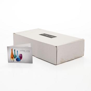 Ritva-Liisa Pohjalainen, A glass vase, signed 2015 Ritva-Liisa Pohjalainen 27/100.