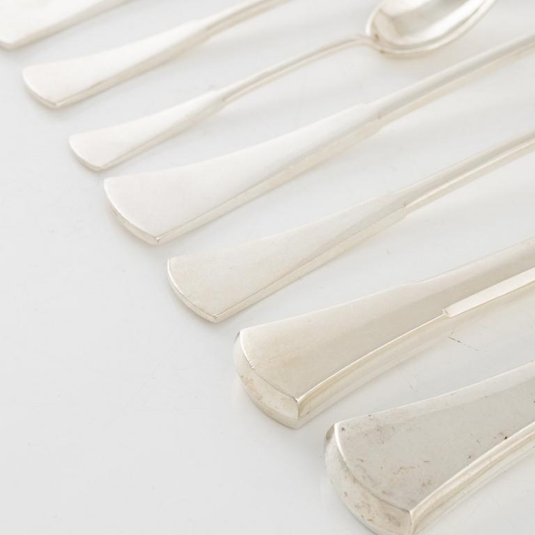 Bestickuppsättning, 85 delar, silver, Ungern, 1937-65.