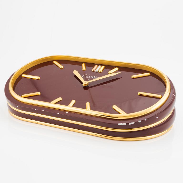 Cartier, desk/wall clock, 31 x 16 x 9 cm.