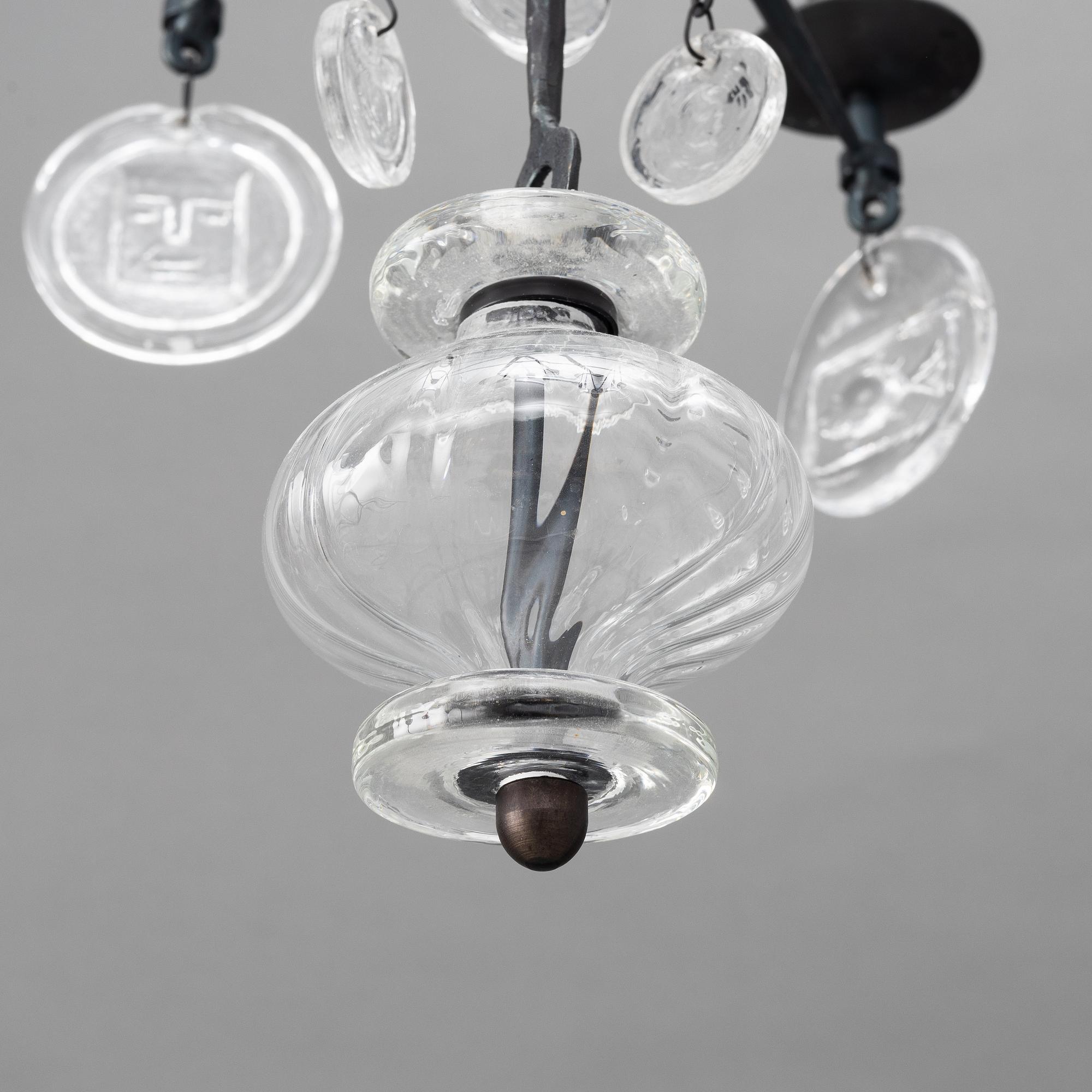 Erik Höglund, a chandelier, Boda Smide.