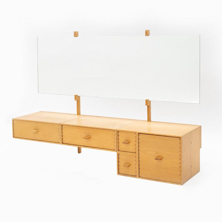 An oak dressing table with mirror, Luxus, Vittsjö.