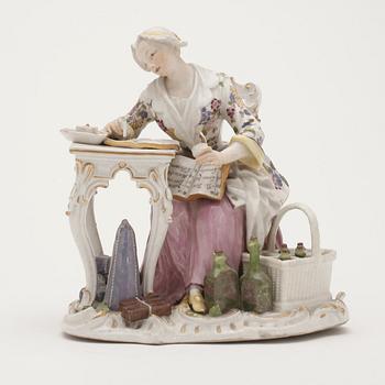 FIGURIN, porslin, Meissen. 1700-tal.