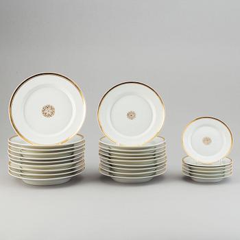 A Berlin part dinner service, KPM, 19th Century.