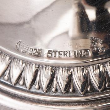 A German sterling silver claret jug, early 20th century.