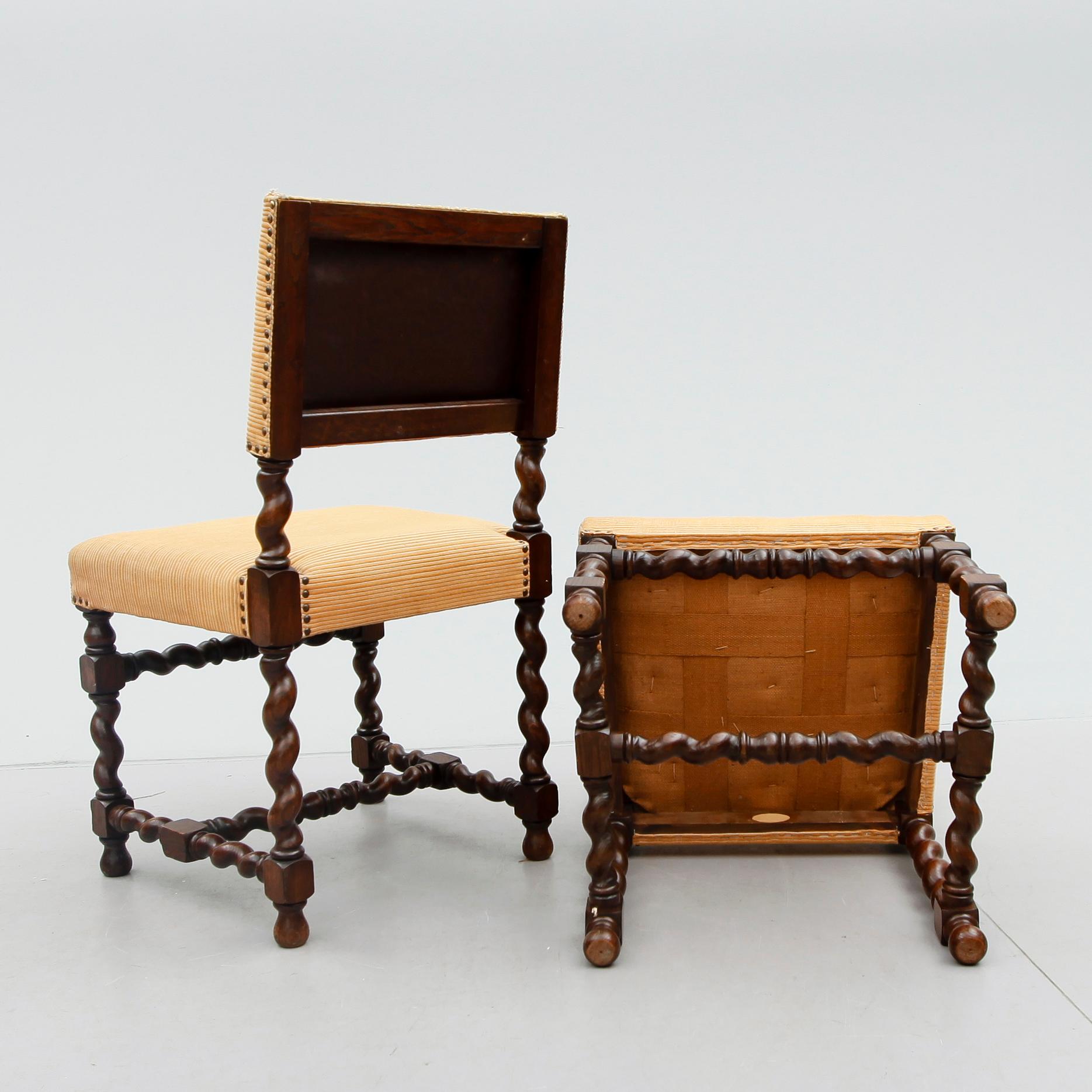 STOLAR, 8 st, barockstil, 1900-talets första hälft.