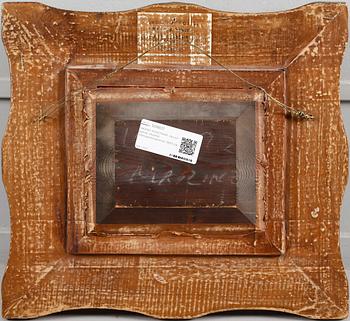 OKÄND KONSTNÄR, olja på pannå, otydligt monogramsignerad, 1900-tal.