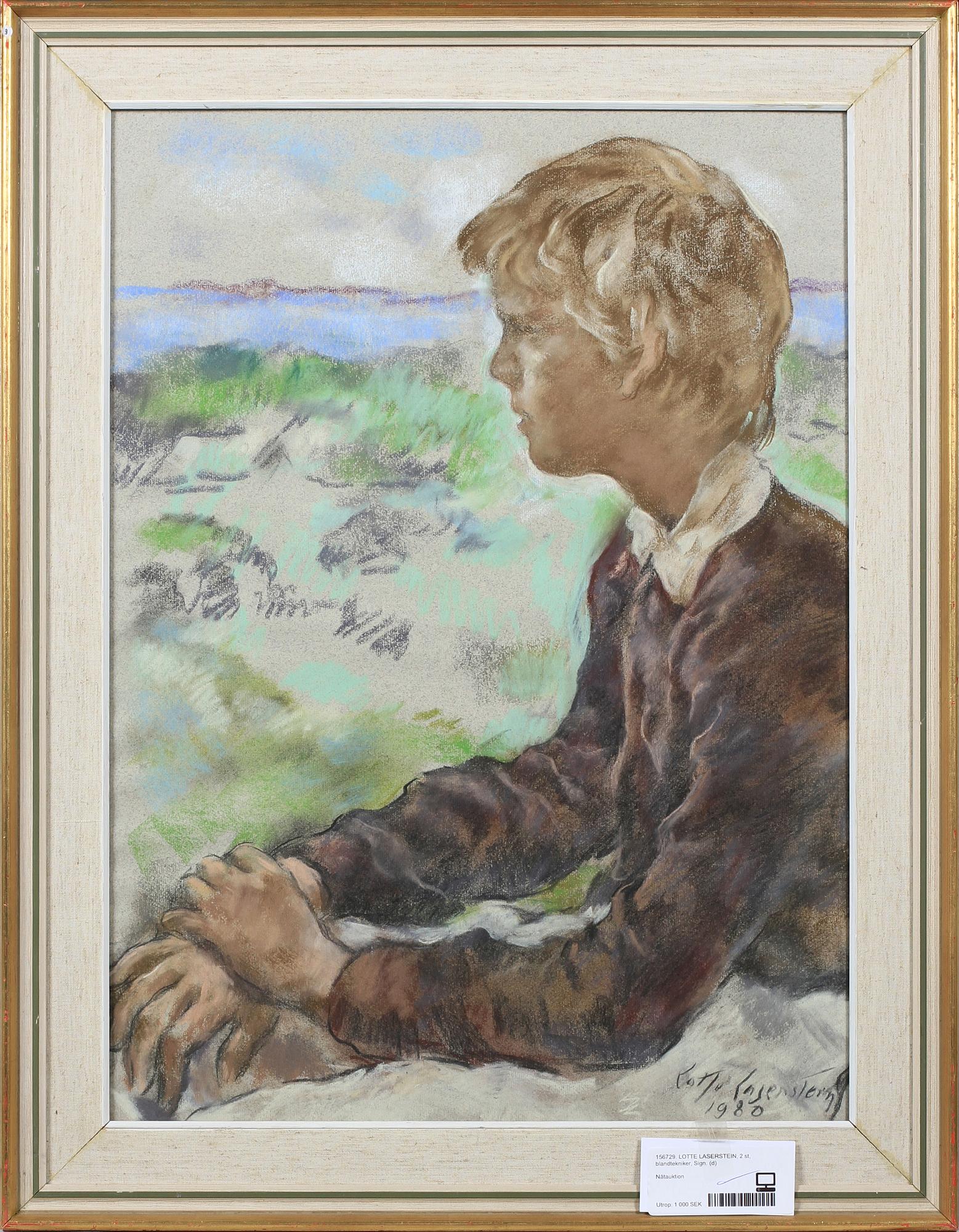 LOTTE LASERSTEIN, blandtekniker, 2 st, sign.