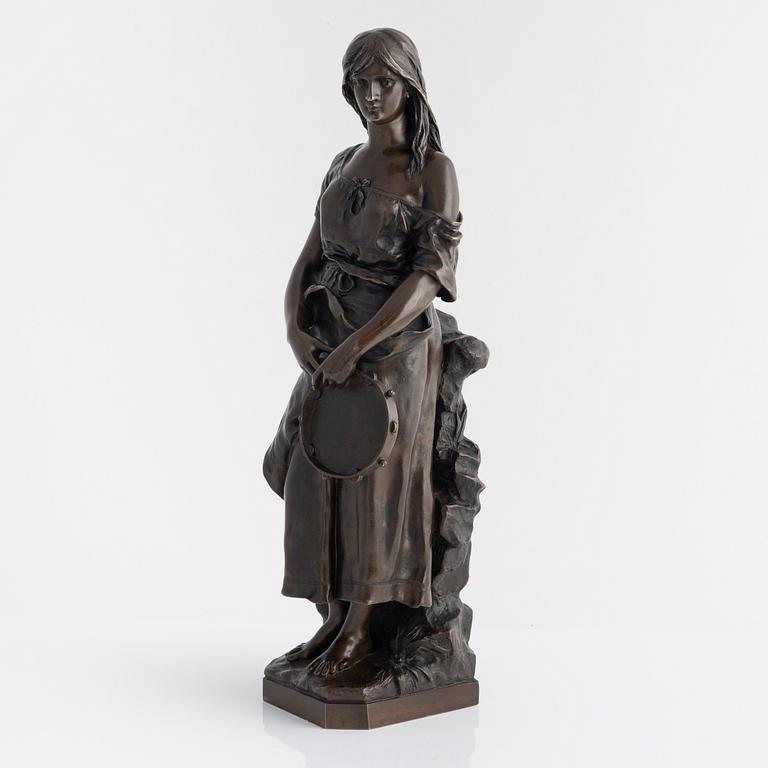 Eugène Marioton, Young woman with a tabourine.