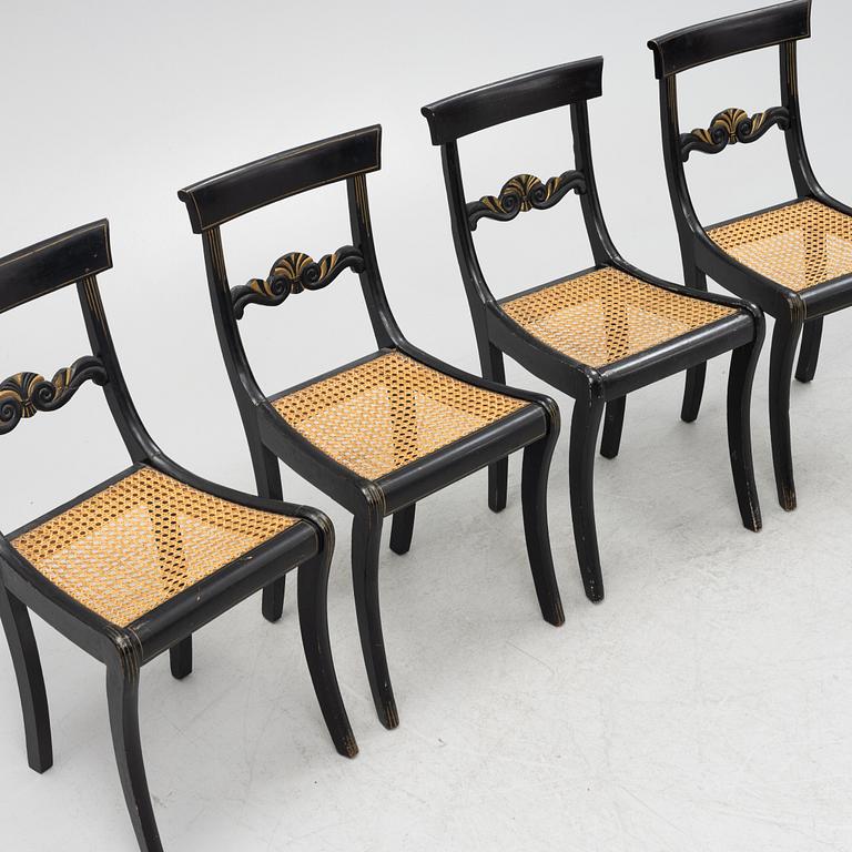 Four late Empire chairs, mid-19th Century.