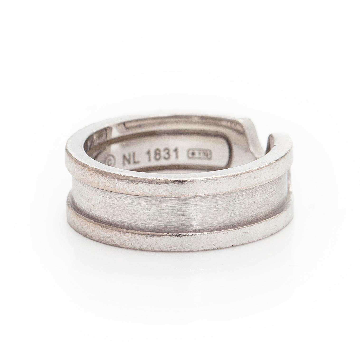 Cartier, Ring, “Double C”, 18K white gold and brilliant-cut diamonds.