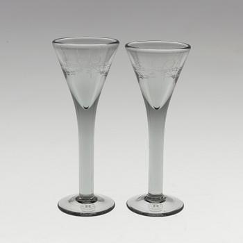 SNAPSGLAS, 12 st, "Antik", Reijmyre.