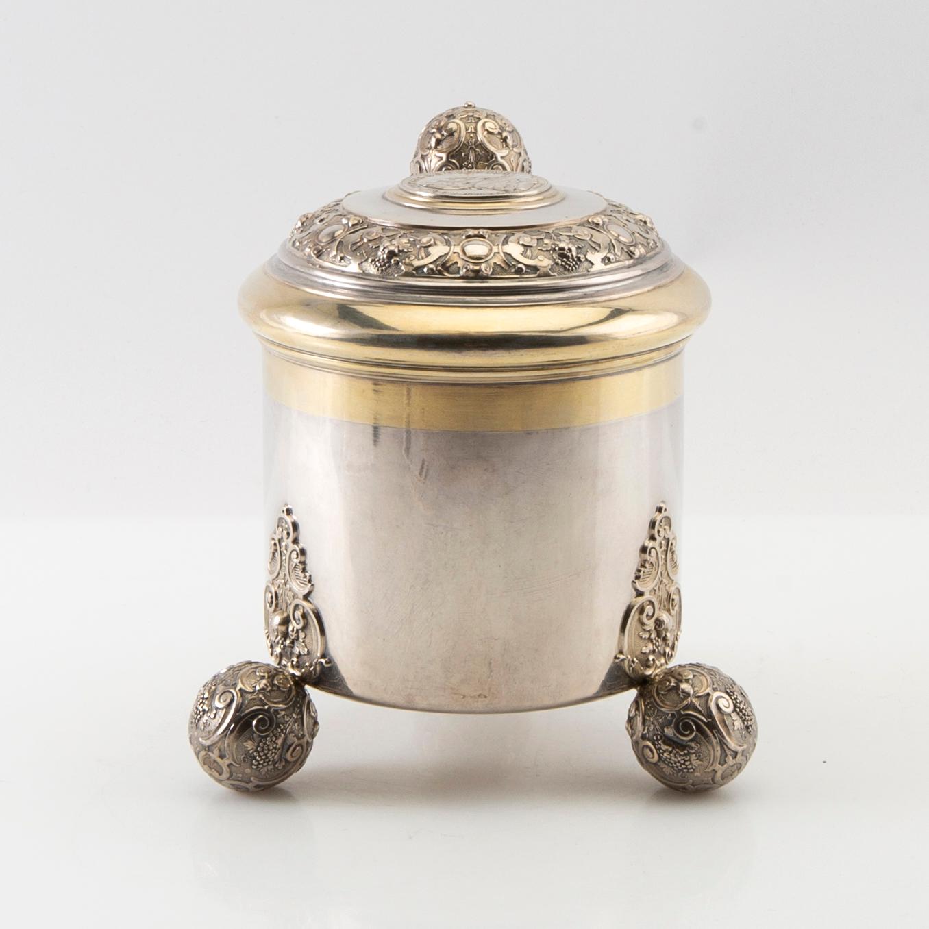 Dryckesstop Barockstil GAB Stockholm 1899 silver.