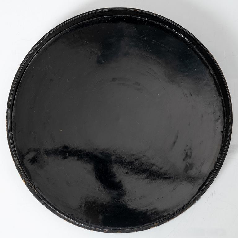 Kabaret i ask med lock, porslin och lack, Japan, tidigt 1900-tal.