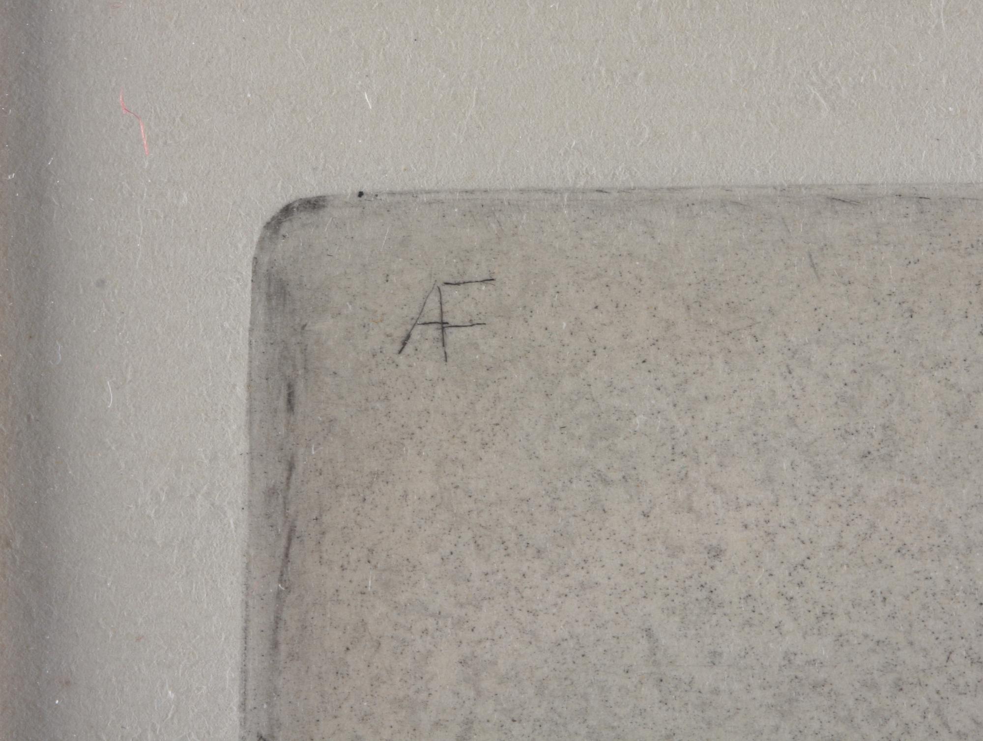 FRIDELL, AXEL. Etsning. Sign i trycket.
