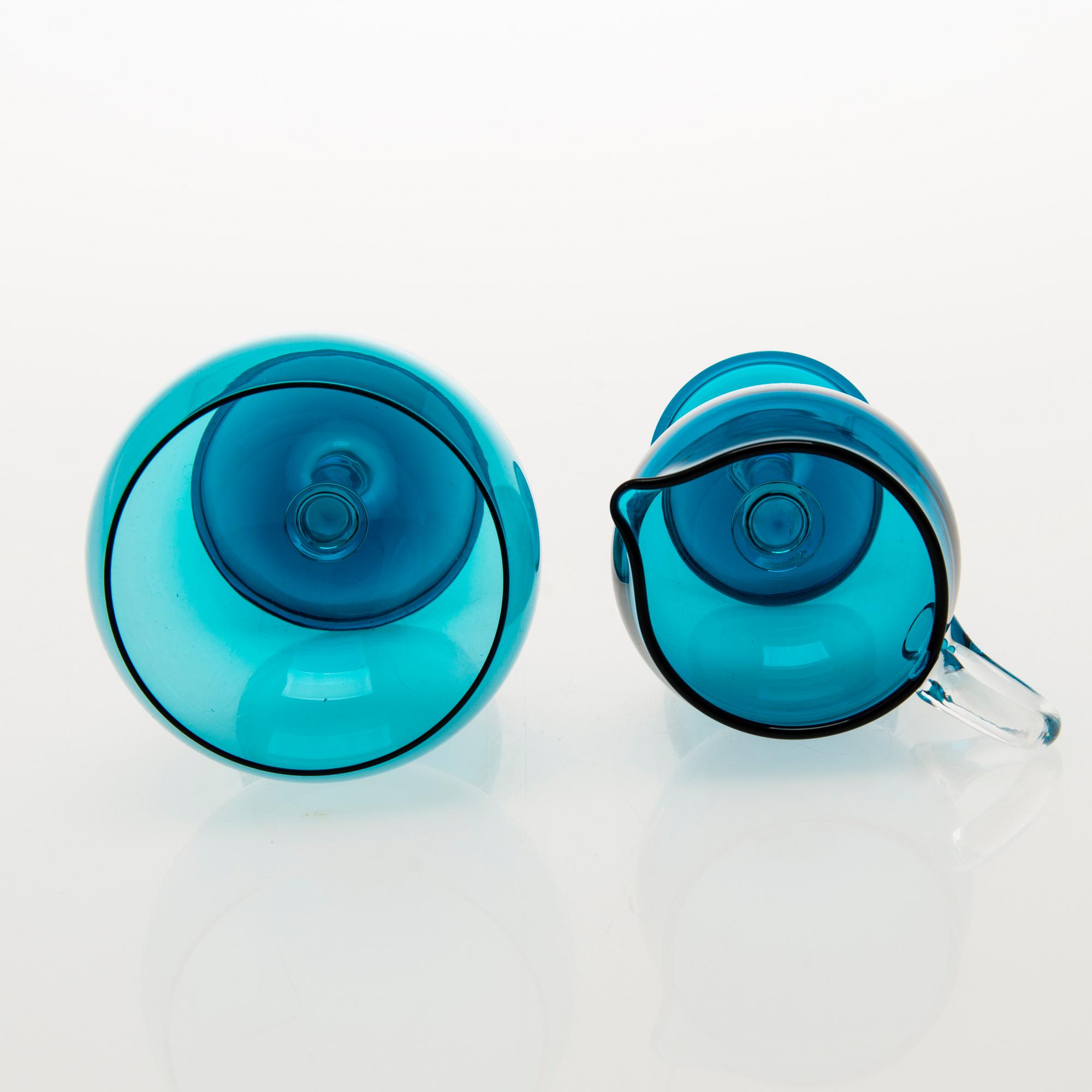 NANNY STILL, "Harlekiini", makeiskulho, sokerikko ja kermakko, Riihimäen Lasi Oy, 1959-69.