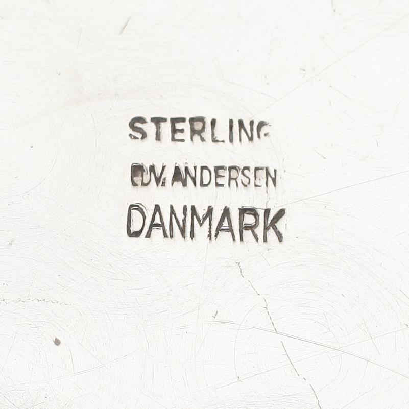 BÄGARE, sterlingsilver, David Andersen, Danmark. Vikt ca 234 g.