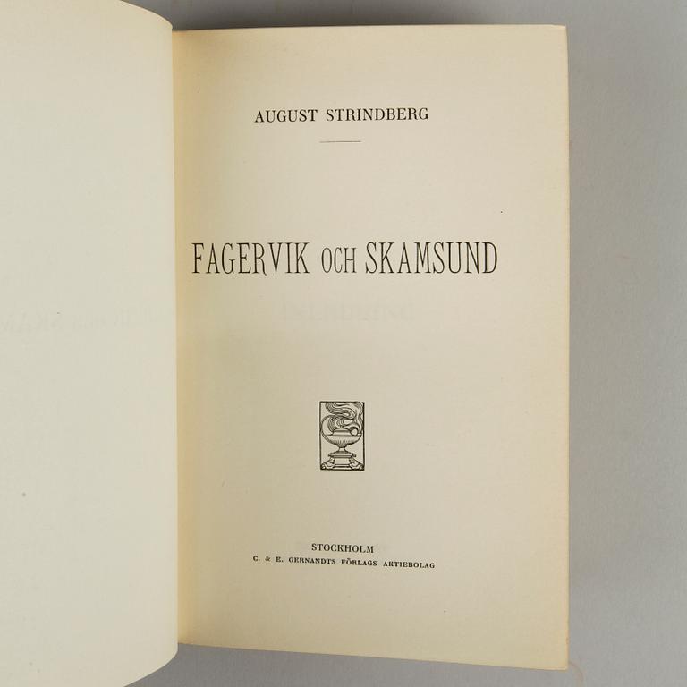 BOK, "Fagervik och Skamsund" av August Strindberg, Stockholm 1902.