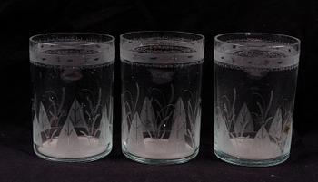 SELTERGLAS, 3 st, 1800-tal.