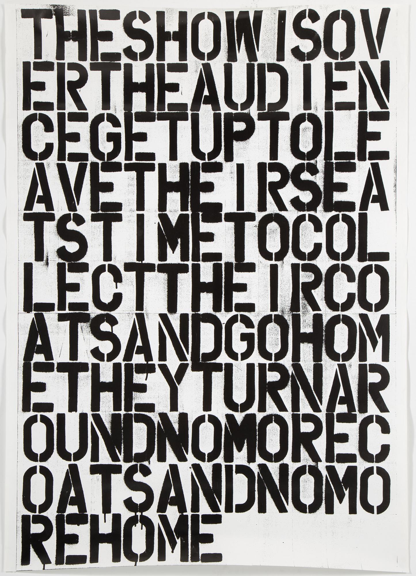 CHRISTOPHER WOOL AND FELIX GONZALEZ-TORRES, "untitled", offset litograph, 1993.