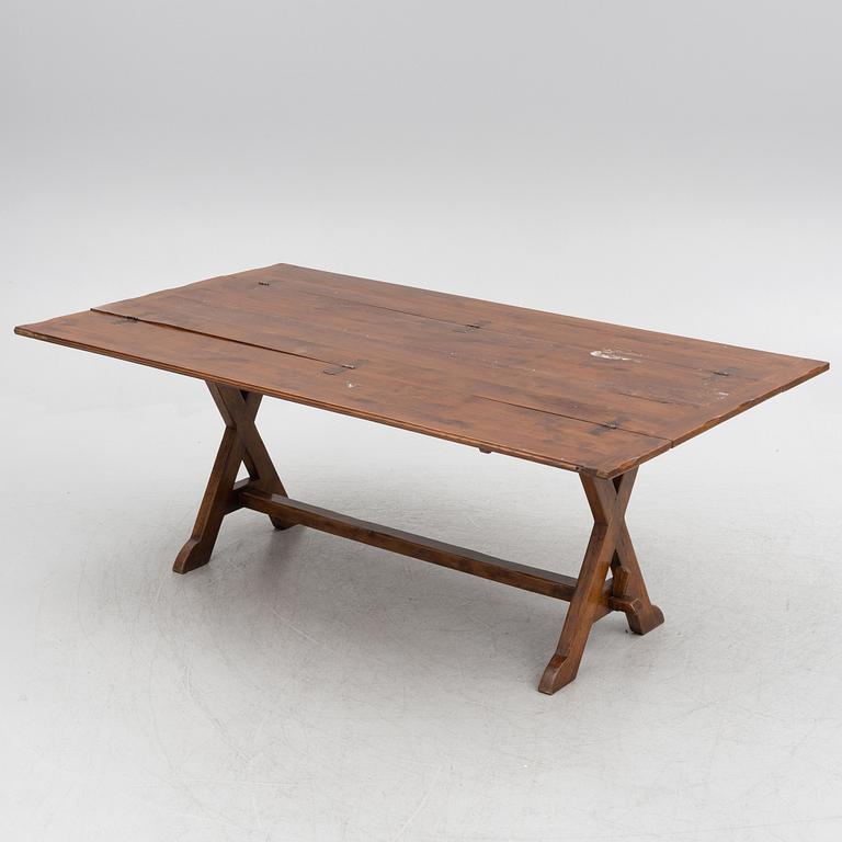 A trestle table, Baroque style, 20th century.