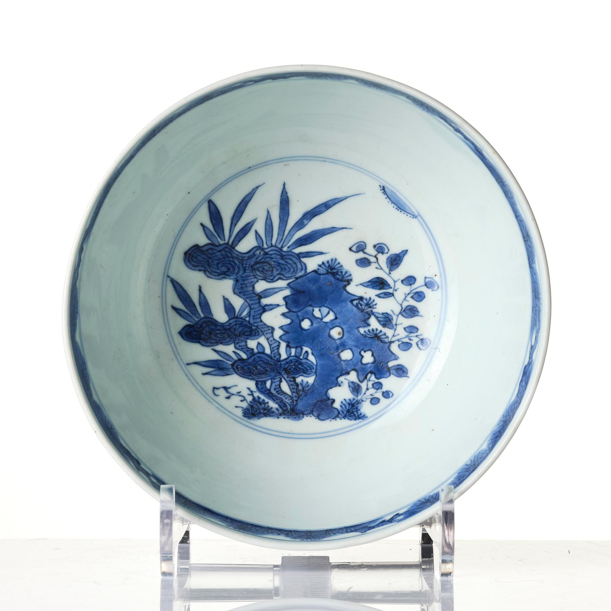 Skål, porslin. Mingdynastin, 1600-tal.