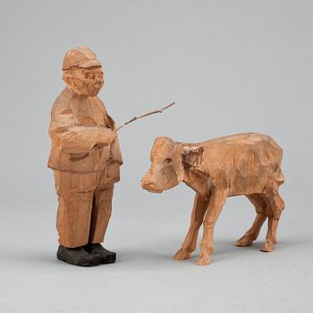 Axel Petersson Döderhultarn, Shepard boy with a calf (2).