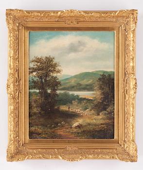OKÄND KONSTNÄR, olja på duk, signerad R Marshall, 1800-talets andra hälft.