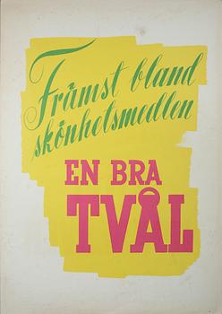 REKLAMAFFISCHER, 34 st, Hakonsköpmännens Reklamtjänst, Västerås, 1900-talets mitt.