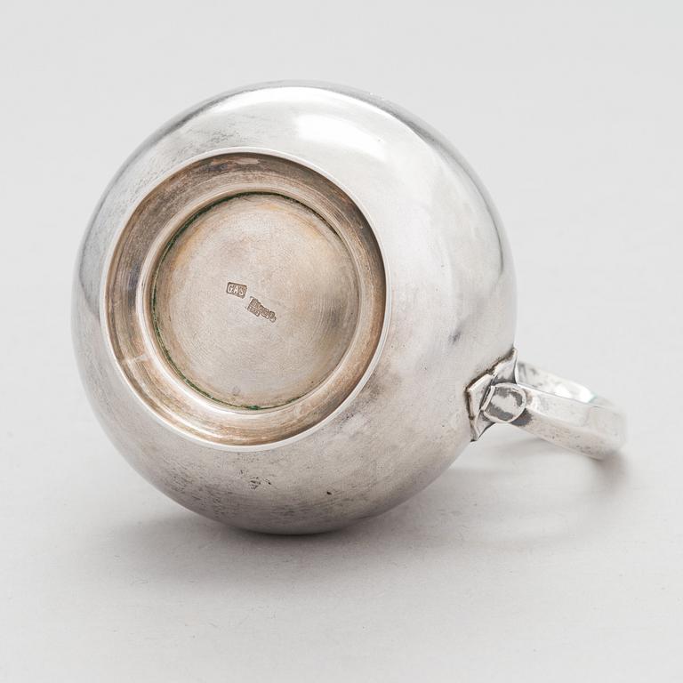 Gustav Alexander Sohlman, maitokannu, hopeaa, Pietari, Venäjä 1871.