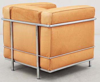 LE CORBUSIER, PIERRE JEANNERET & CHARLOTTE PERRIAND, fåtölj, "LC-2", Cassina, Italien.