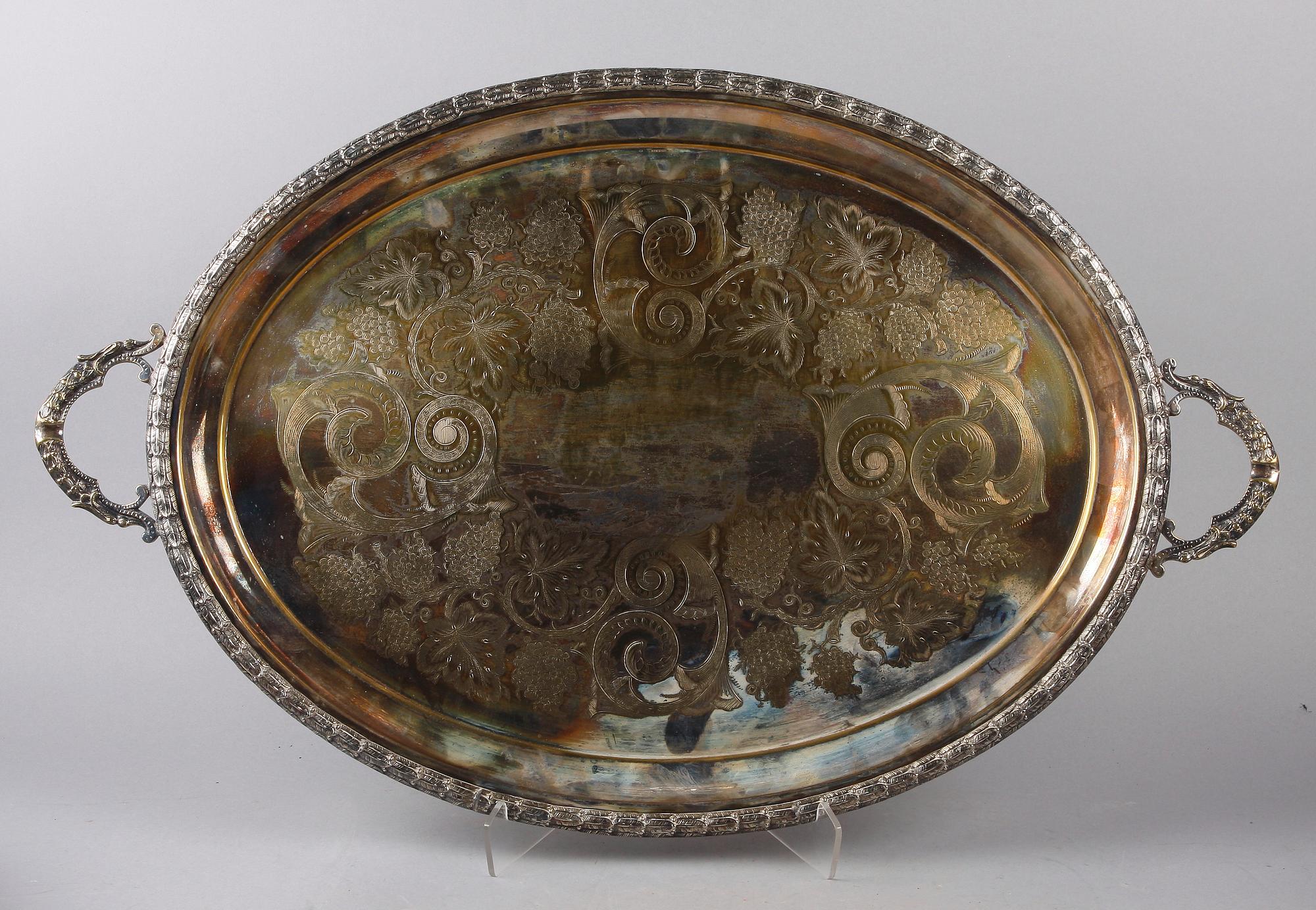 BRICKA, nysilver, 1900-tal.